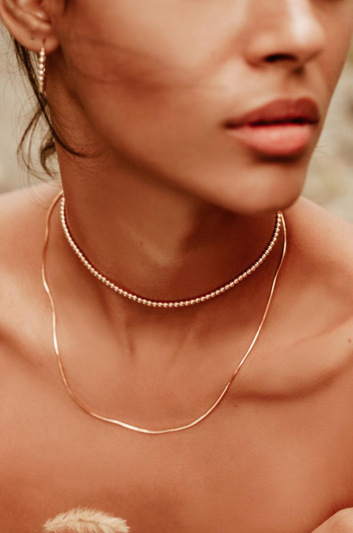 The lightweight Alexa Leigh Mini Snake Necklace is 18k gold filled and can be worn separately or ... [+] COURTESY OF ALEXA LEIGH