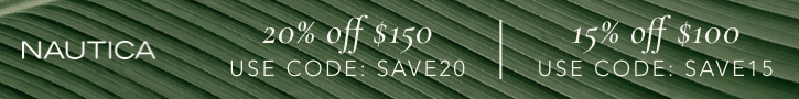 Nautica ad banner with sale offers