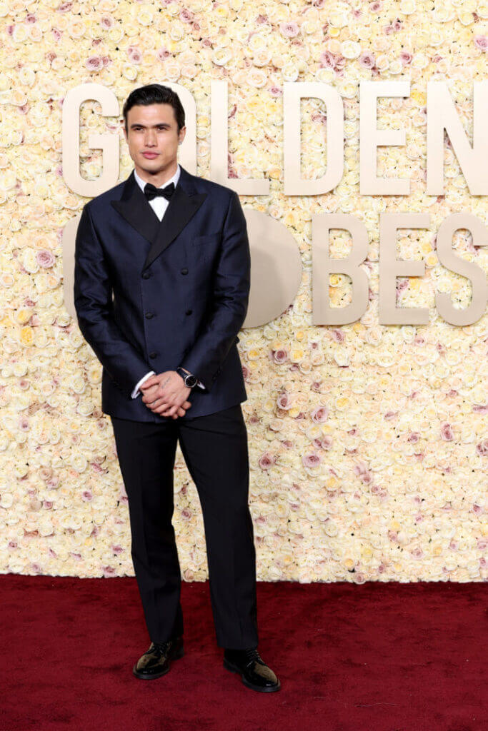 BEVERLY HILLS, CALIFORNIA - JANUARY 07: Charles Melton attends the 81st Annual Golden Globe Awards at The Beverly Hilton on