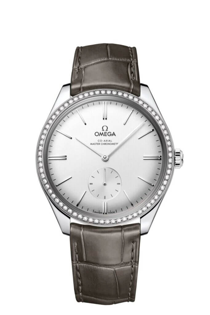 Omega De Ville Tresor watch with a white dial