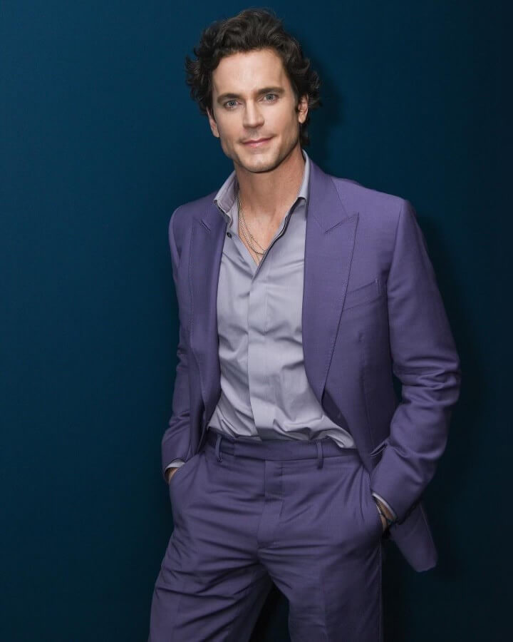 Matt Bomer in a purple suit