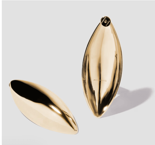 Pair of gold sculptural earrings
