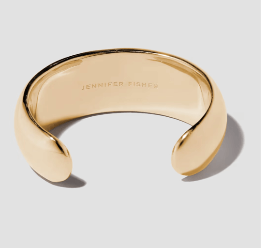 Wide gold cuff bracelet