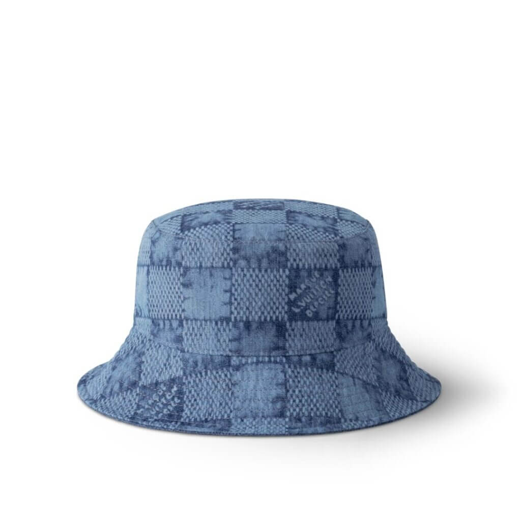 Denim monogram bucket hat