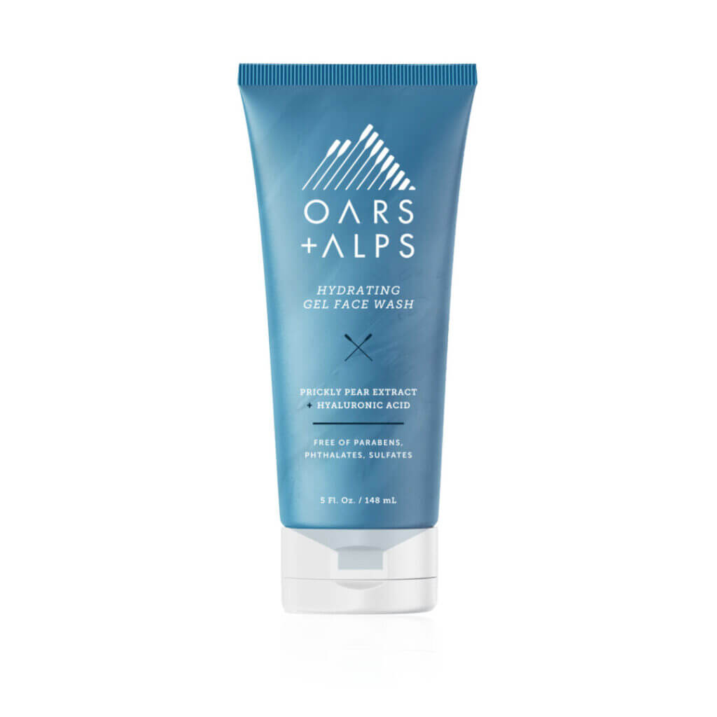 Oars + Alps hydrating gel face wash tube