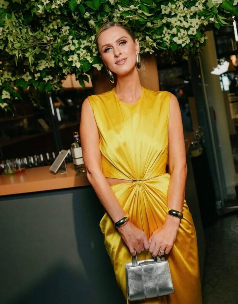 Woman in a yellow dress