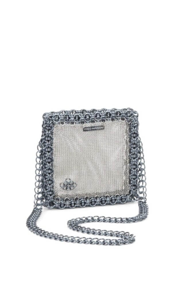 Silver chain mini bag