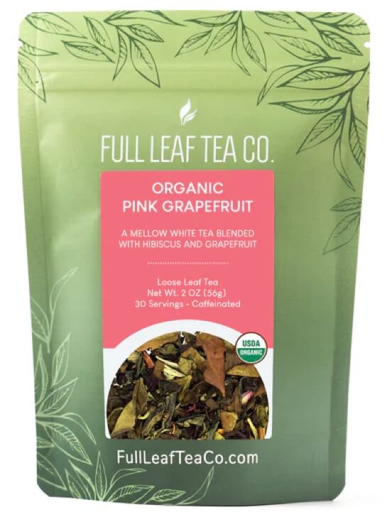 Pouch of organic pink grapefruit tea