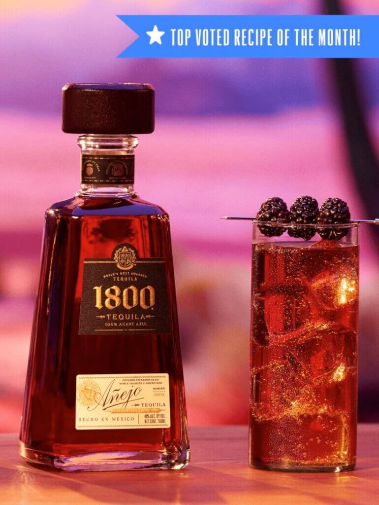 Tequila bottle and cocktail