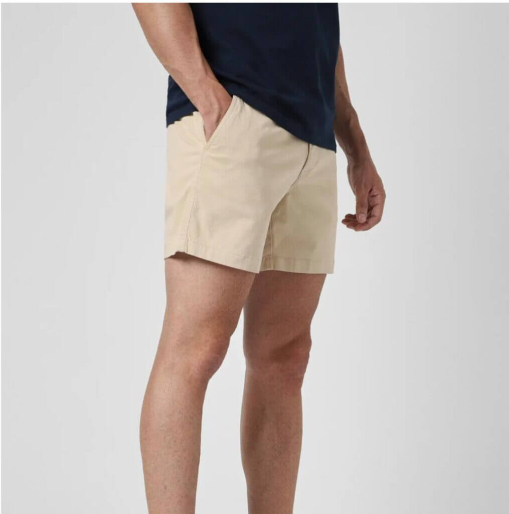 Man in khaki shorts